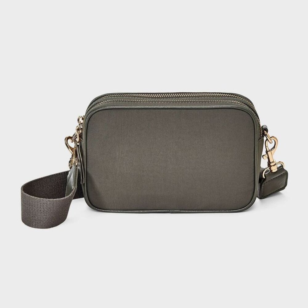 Double Zip Camera Crossbody Bag - Universal Thread Gray